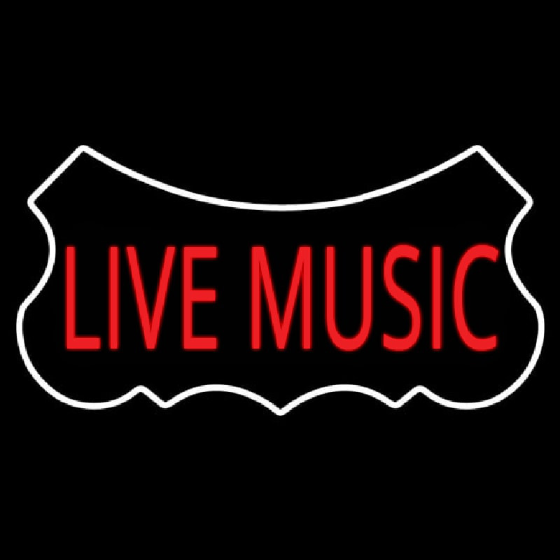 Live Music Red Neon Sign