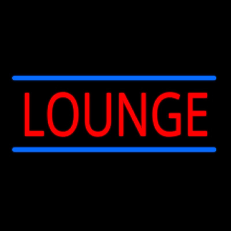 Lounge With Blue Lines Neon Sign