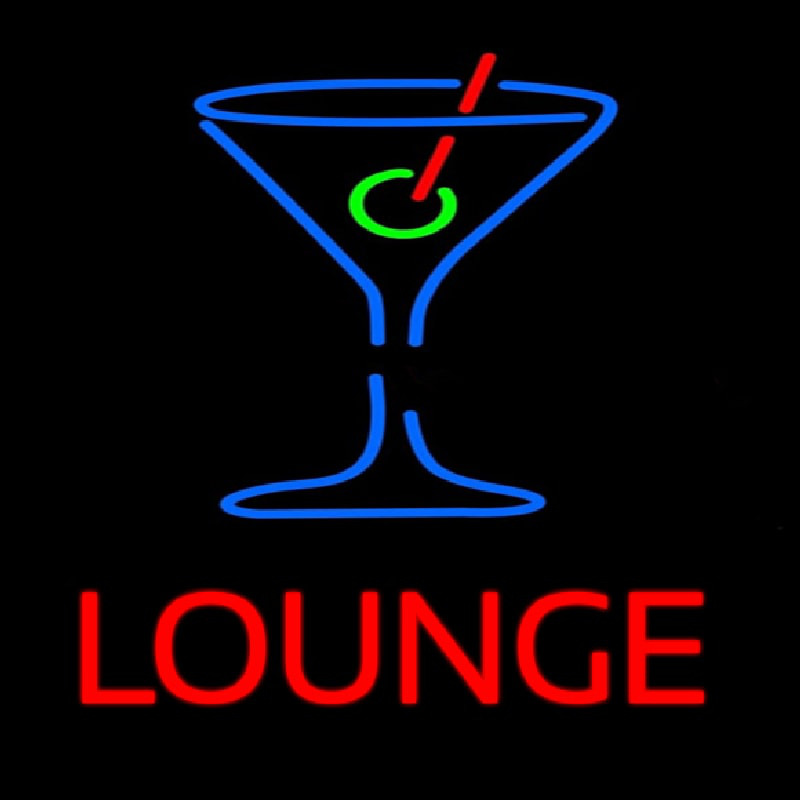 Lounge With Martini Glass Neon Sign