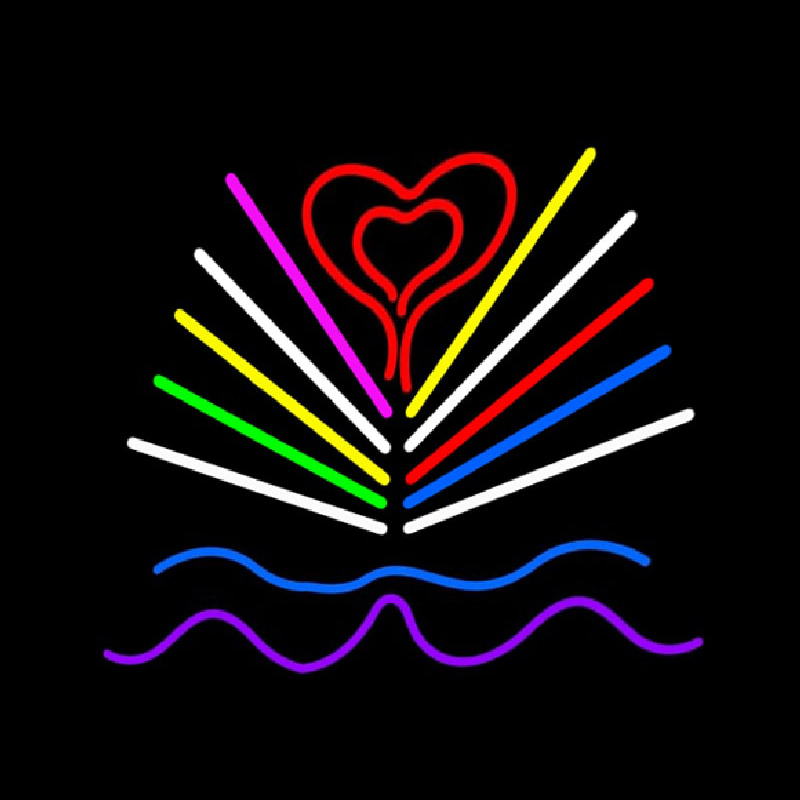 Love Book Logo Neon Sign