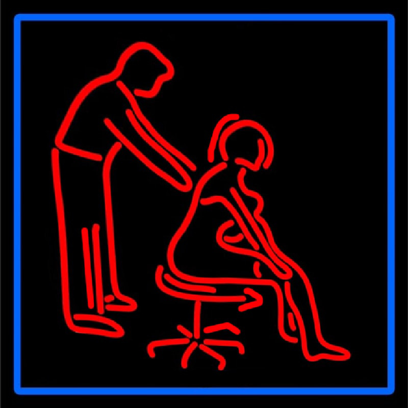 Male Female Massage Logo Neon Sign