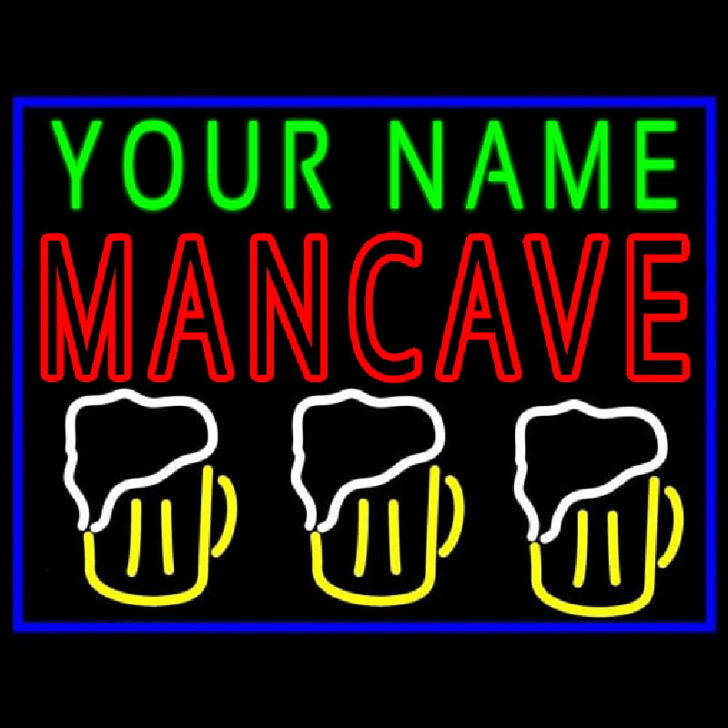 Man Best Friend Glasses Man Cave Neon Sign