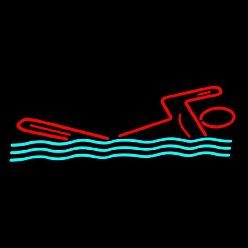 Man Swimming Neon Sign