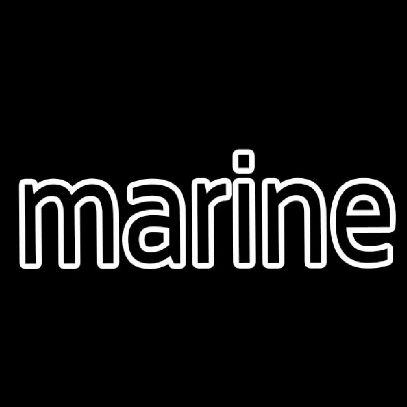 Marine White Neon Sign