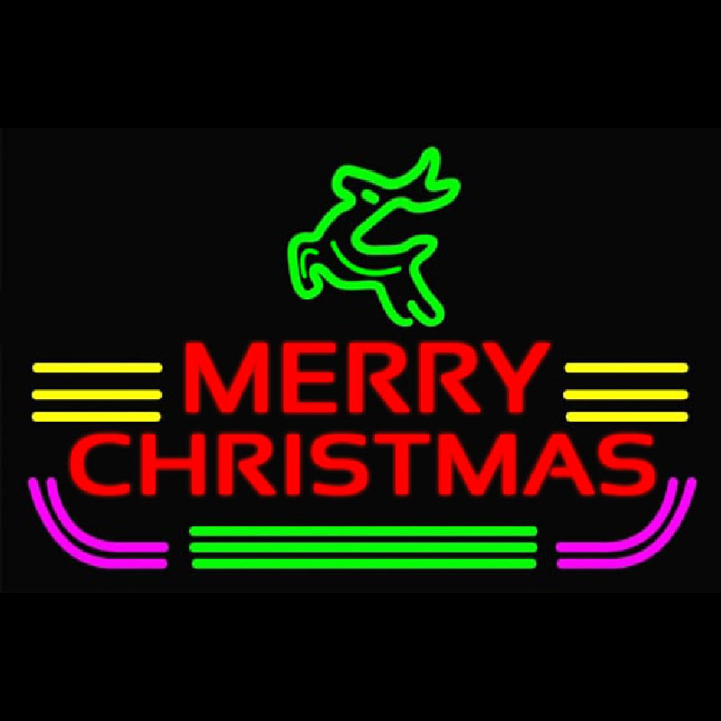 Marry Christmas Logo Neon Sign