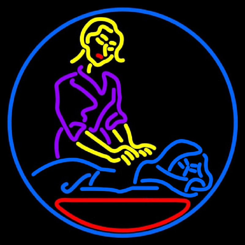 Massage Logo Open Neon Sign