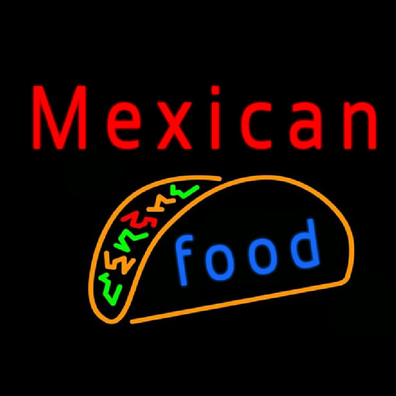 Me ican Food Neon Sign