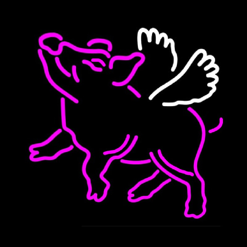 Mfg Flying Pig Neon Sign