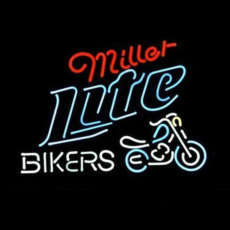Miller Lite Bike Bikers Bicycle Logo Neon Sign