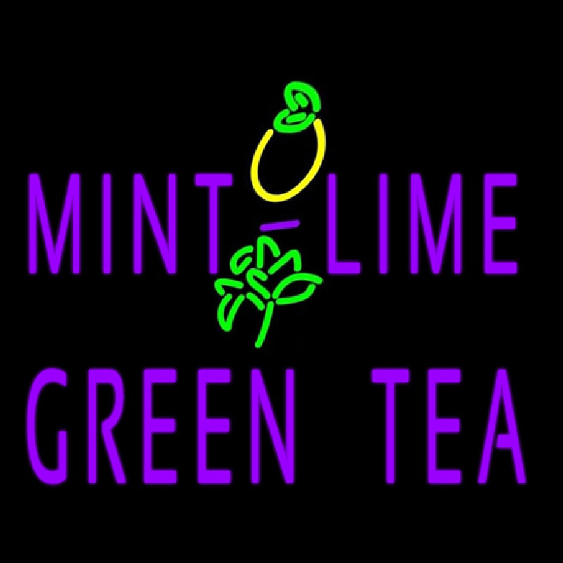 Mint Lime Green Tea Neon Sign