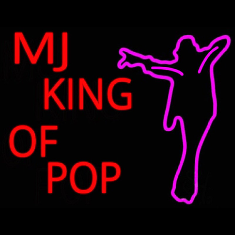 Mj King Of Pop Neon Sign