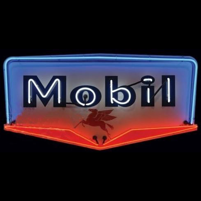 Mobil Gasoline Neon Sign