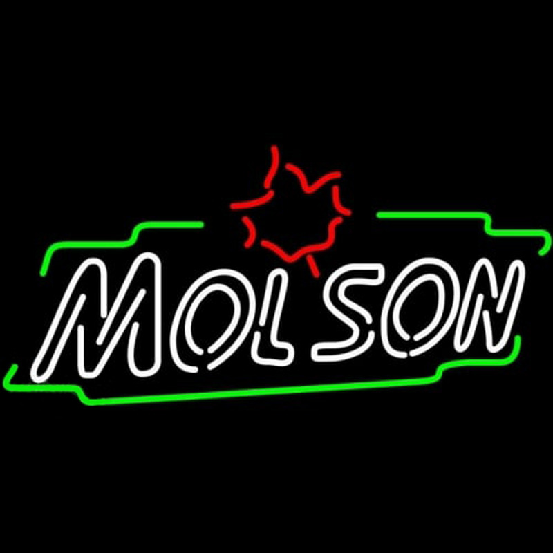 Molson Double Stroke Maple Neon Sign