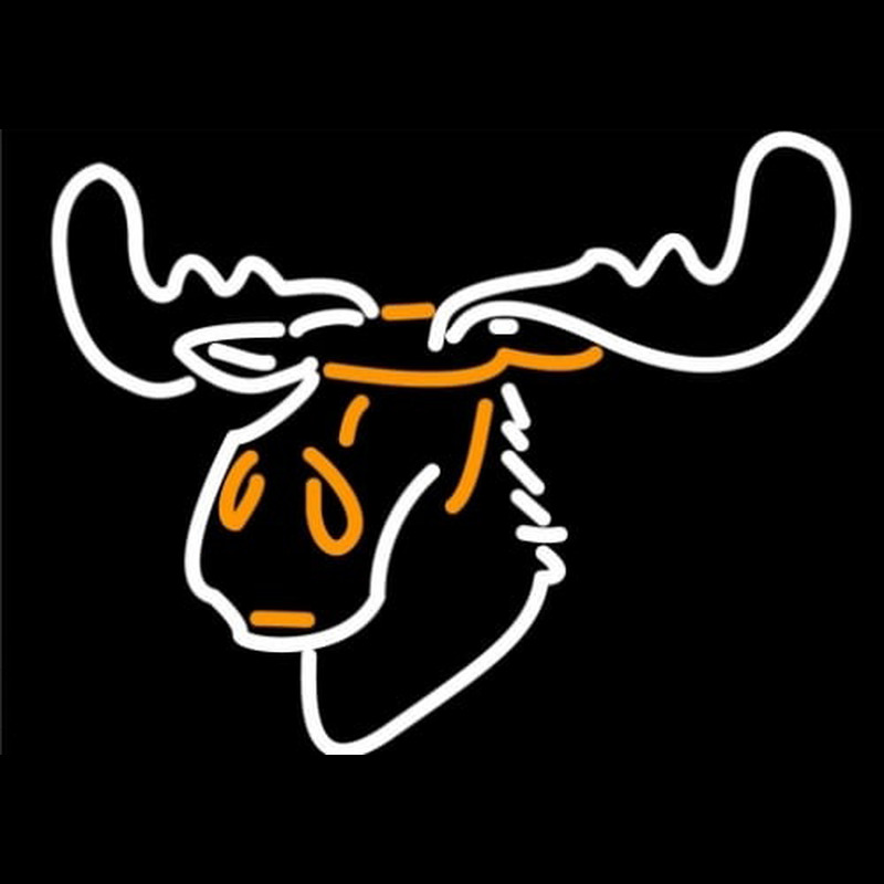 Moose Head Logo Neon Sign