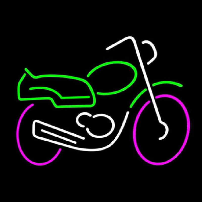 Motorcycle Multicolored Logo Neon Sign