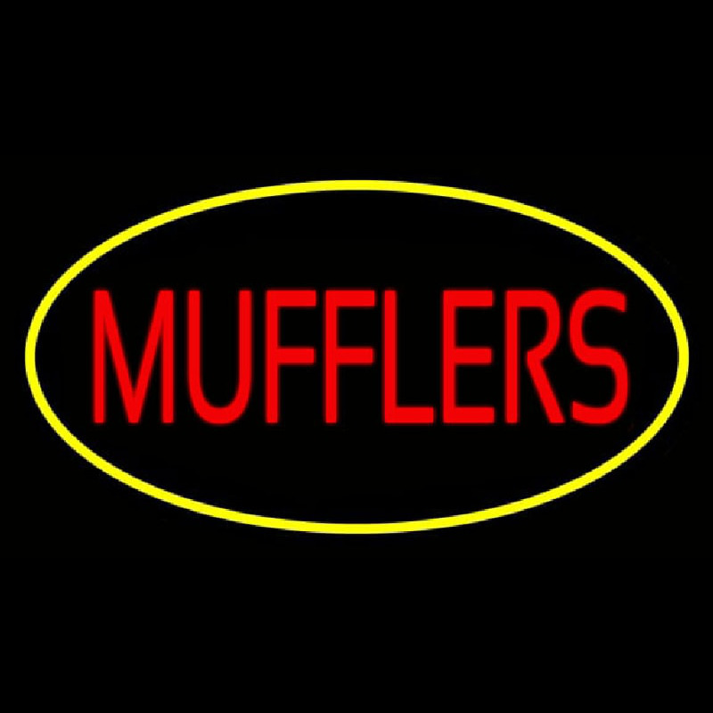 Mufflers Yellow Oval Neon Sign