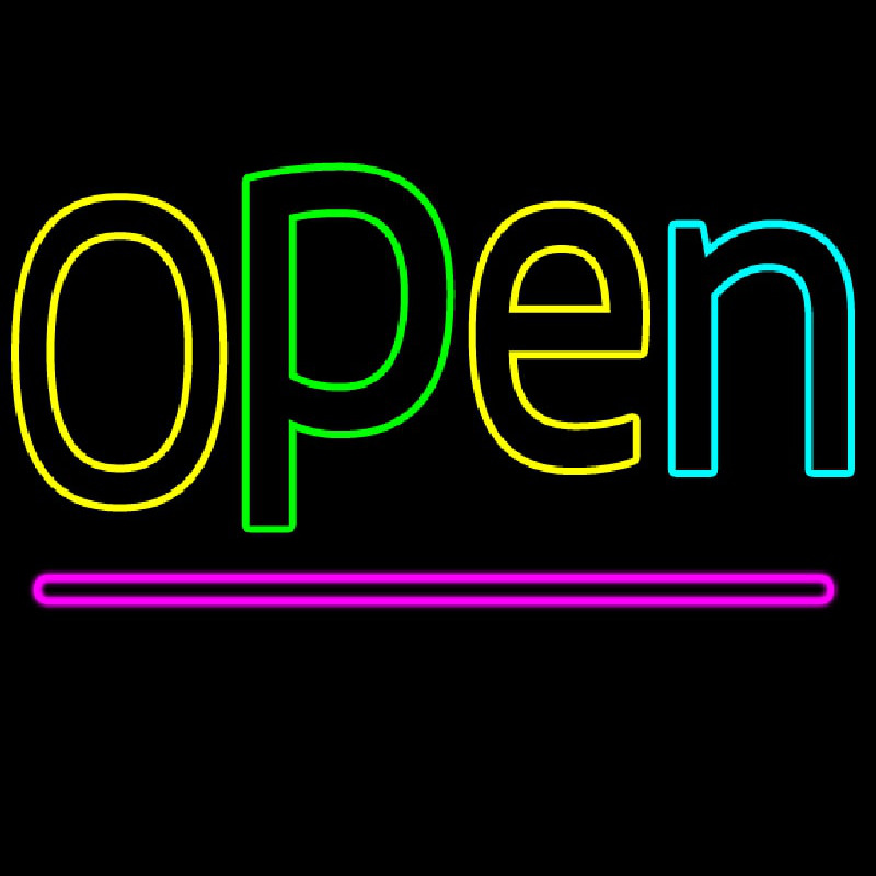 Multi Color Open Neon Sign