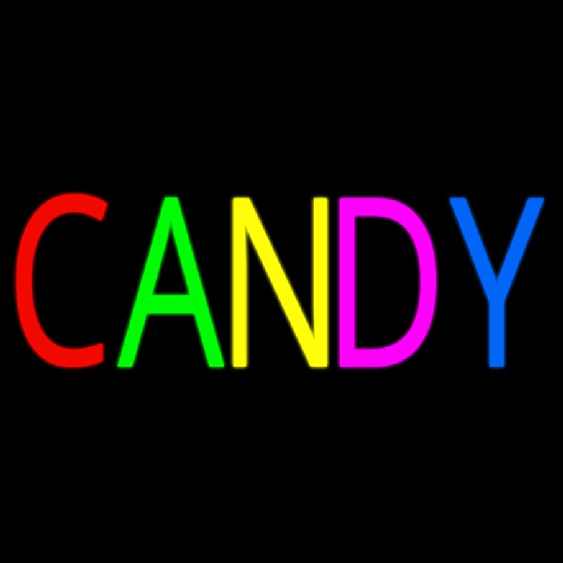 Multi Colored Block Candy Neon Sign