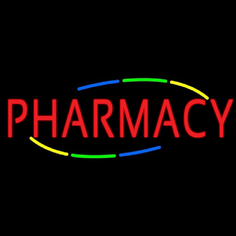 Multi Colored Deco Style Pharmacy Neon Sign
