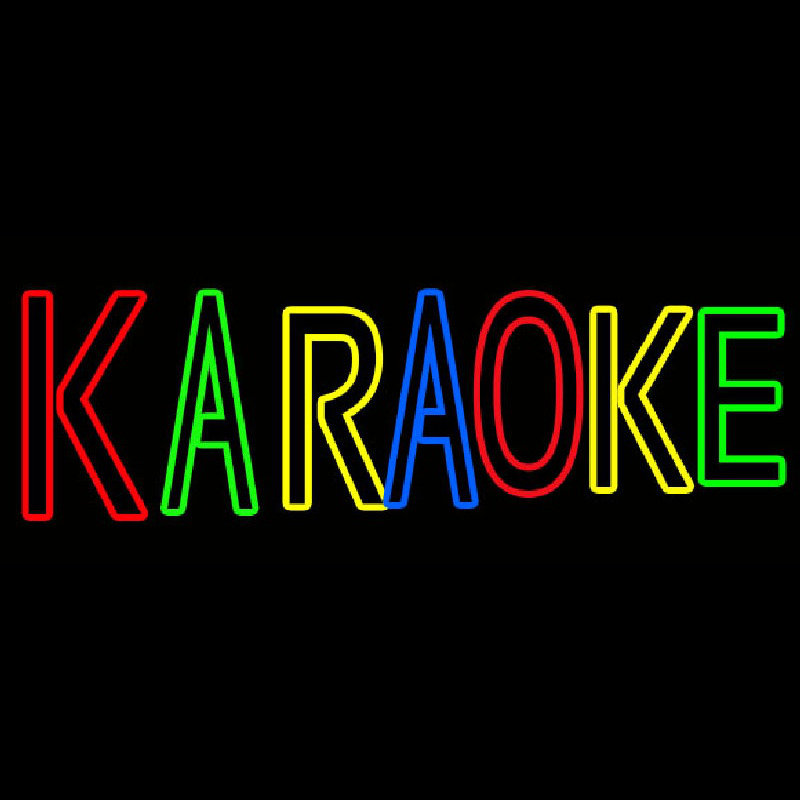 Multi Colored Karaoke Neon Sign