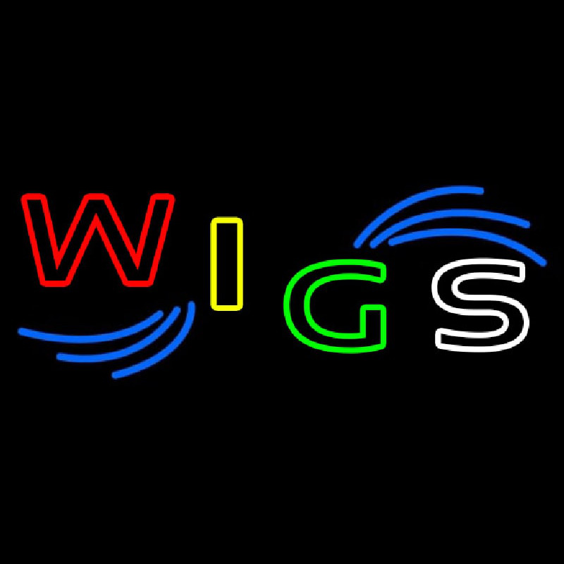 Multi Colored Wigs Neon Sign