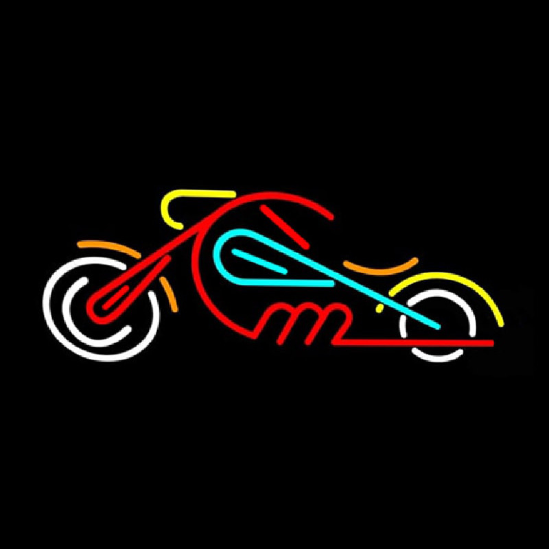 Multicolor Motorcycle Neon Sign