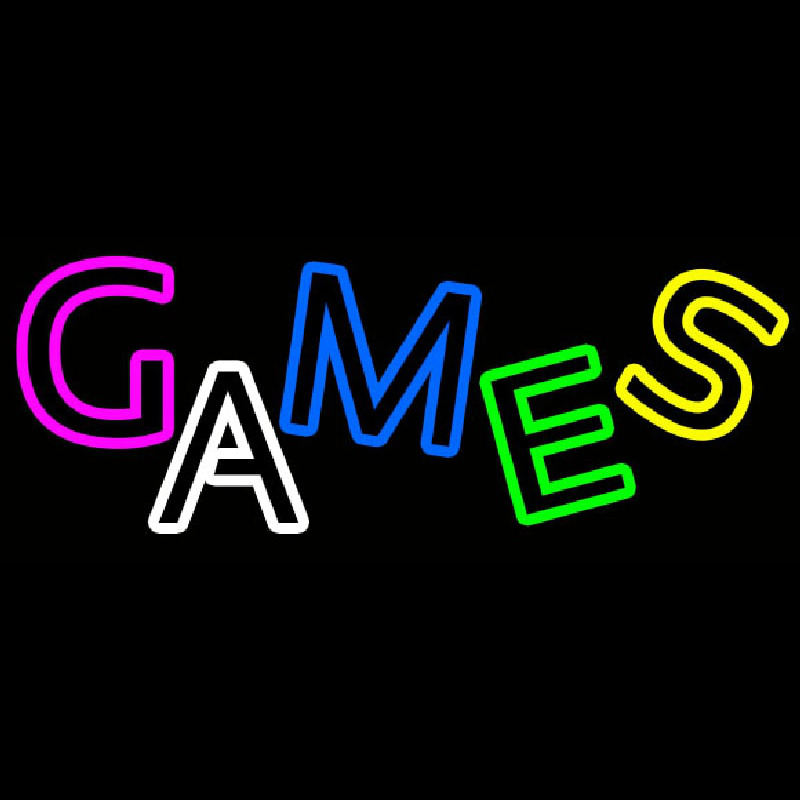Multicolored Games Neon Sign