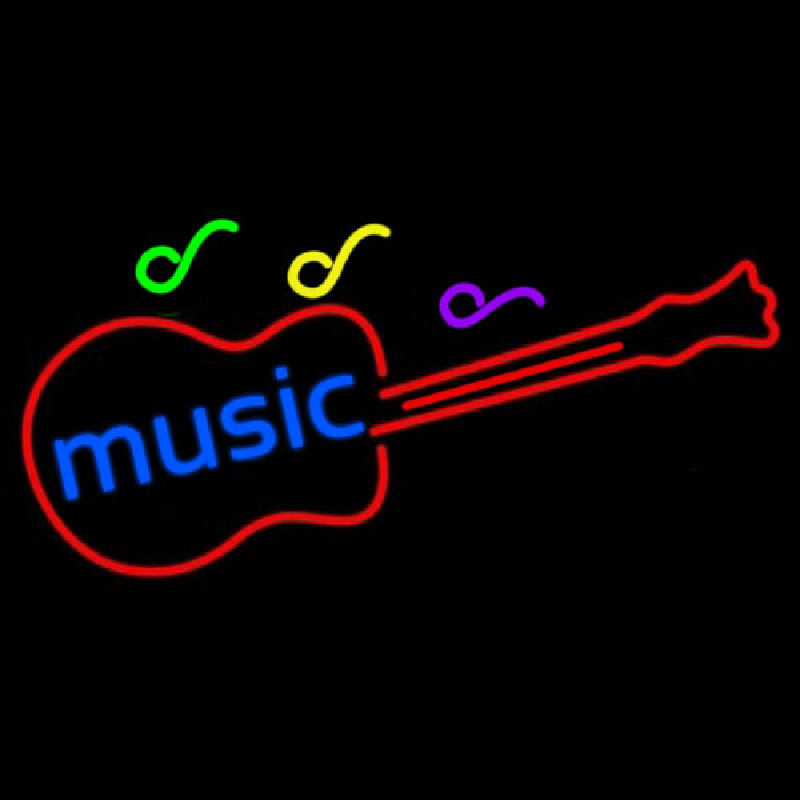 Music Guitar Neon Sign