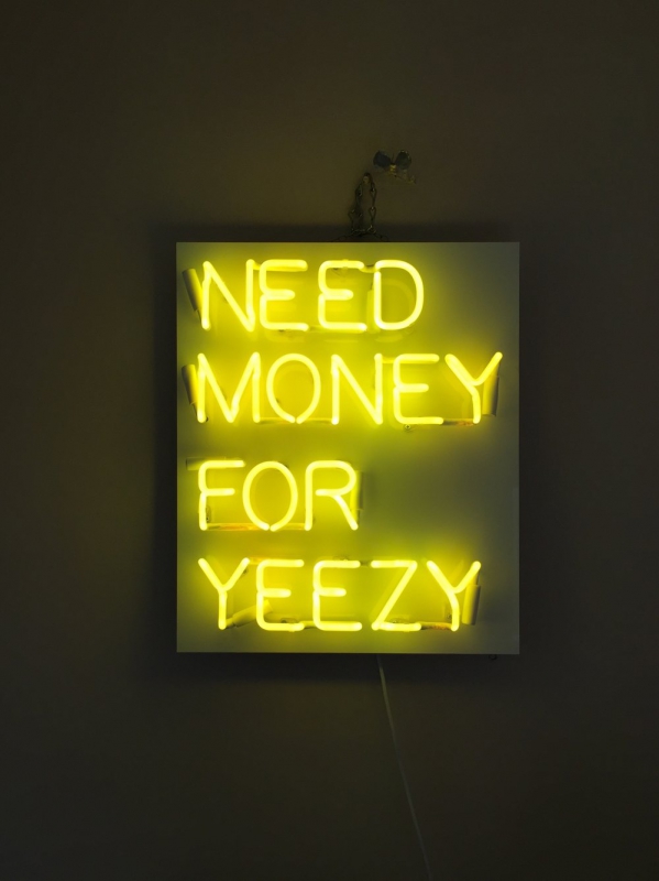 neon yeezy sign