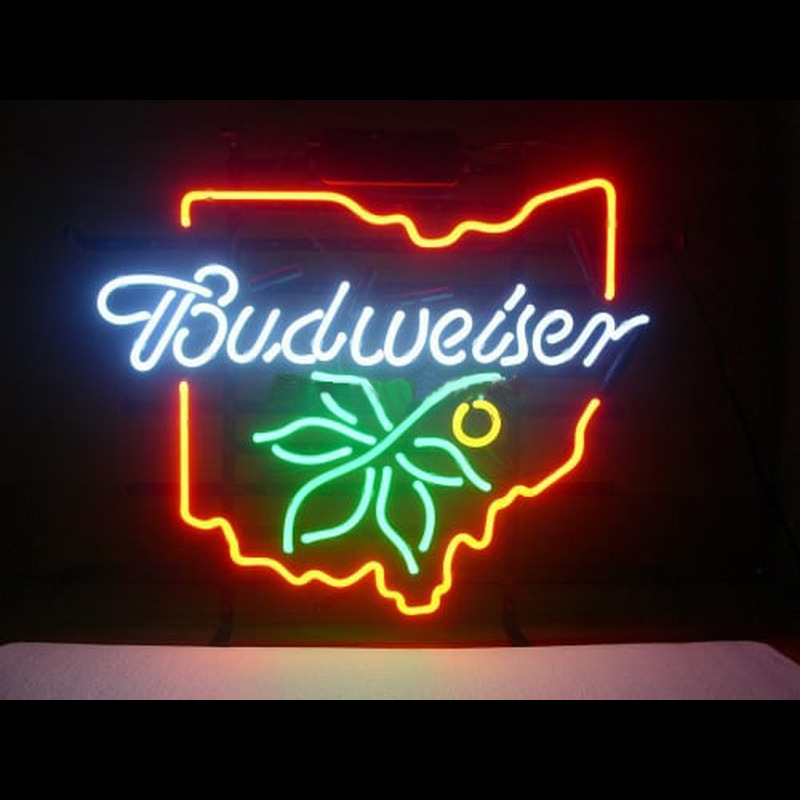 NEW BUDWEISER OHIO BUCKEYE Neon Sign