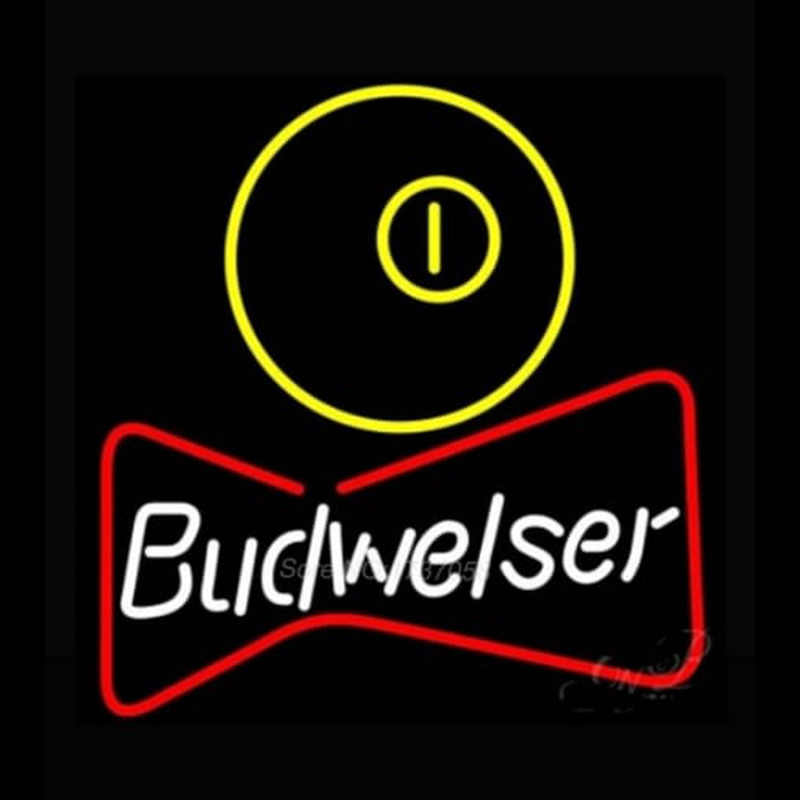 NEW Budweiser Pool Bowtie Beer Light Neon Sign