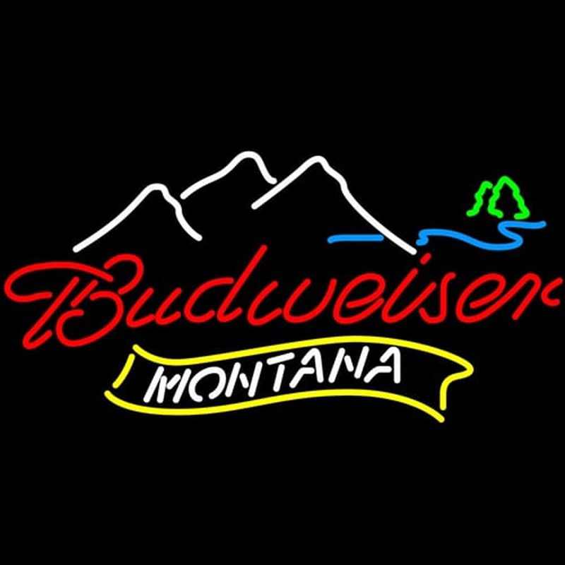 NEW Montana Mountain Budweiser bud light Neon Sign