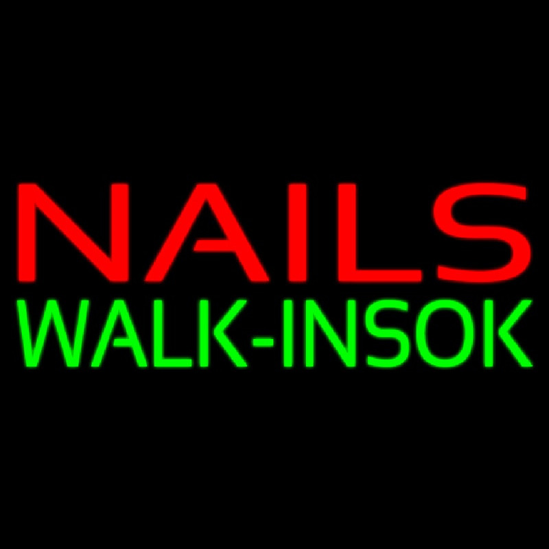 Nails Walkins Ok Neon Sign