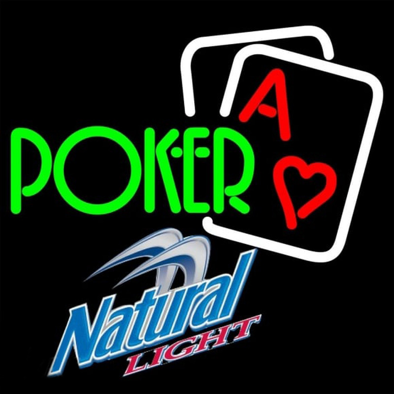 Natural Light Green Poker Beer Sign Neon Sign