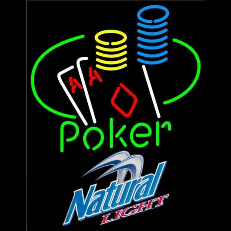 Natural Light Poker Ace Coin Table Beer Sign Neon Sign