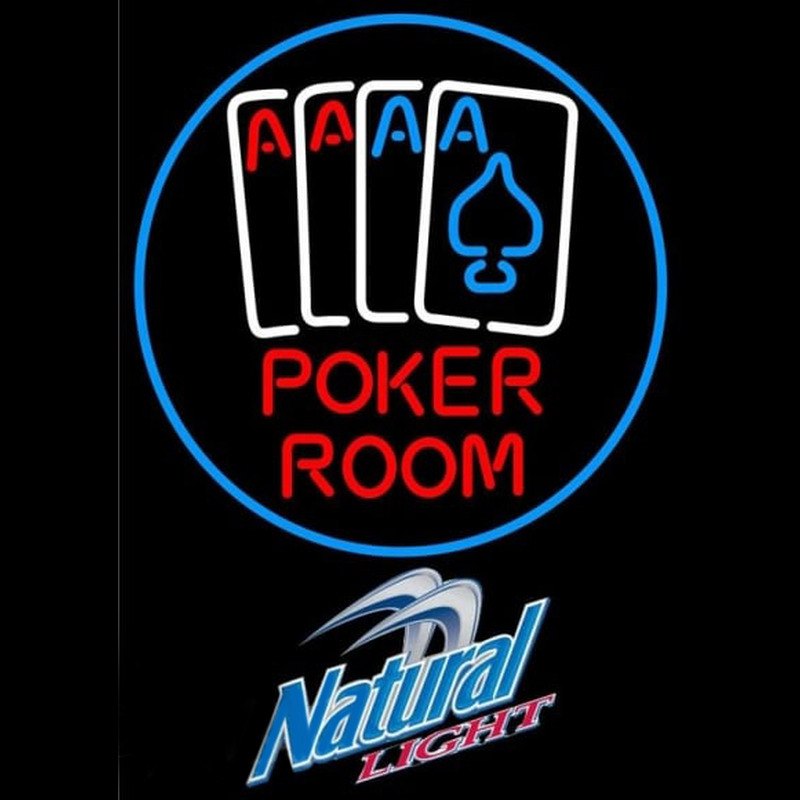 Natural Light Poker Room Beer Sign Neon Sign