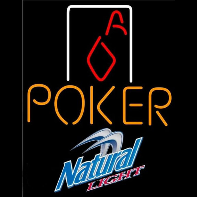 Natural Light Poker Squver Ace Beer Sign Neon Sign