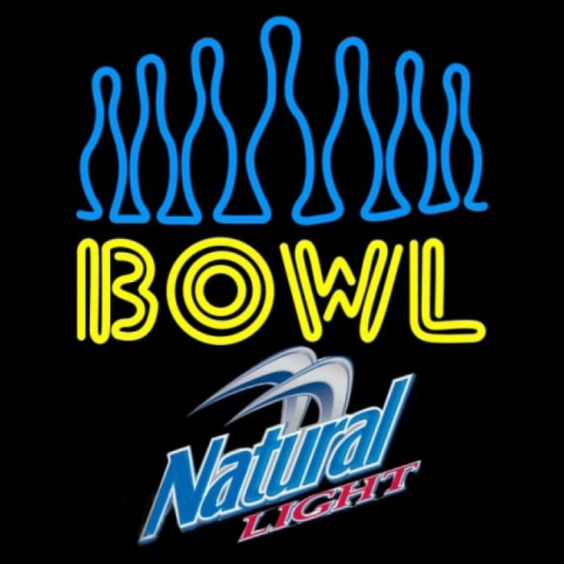 Natural Light Ten Pin Bowling Beer Sign Neon Sign