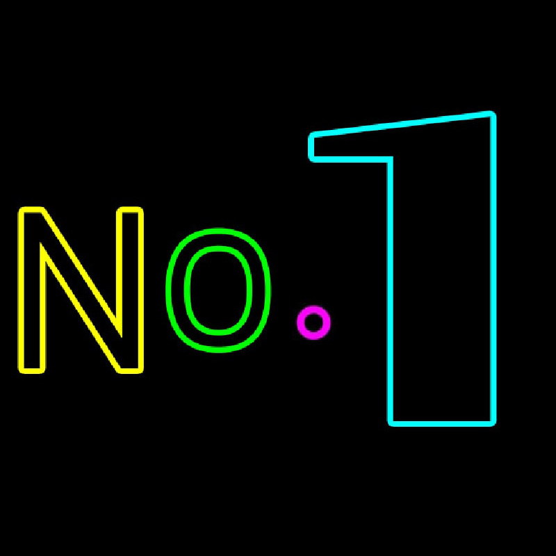 No 1 Neon Sign