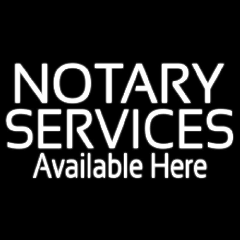 Notary Services Available Here Neon Sign