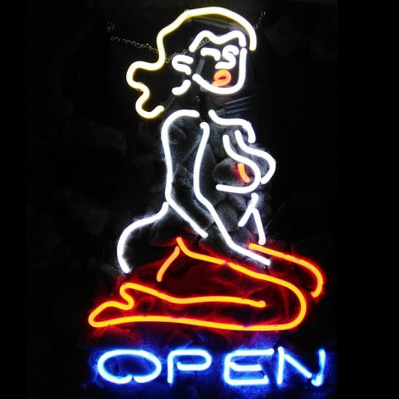 OPEN LIVE NUDES Sexy Girl Neon Sign