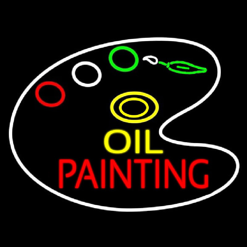 Oil Painting With Palate Neon Sign