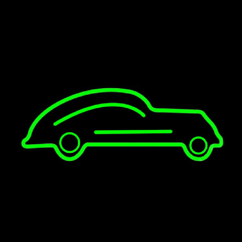 Old Green Car Neon Sign