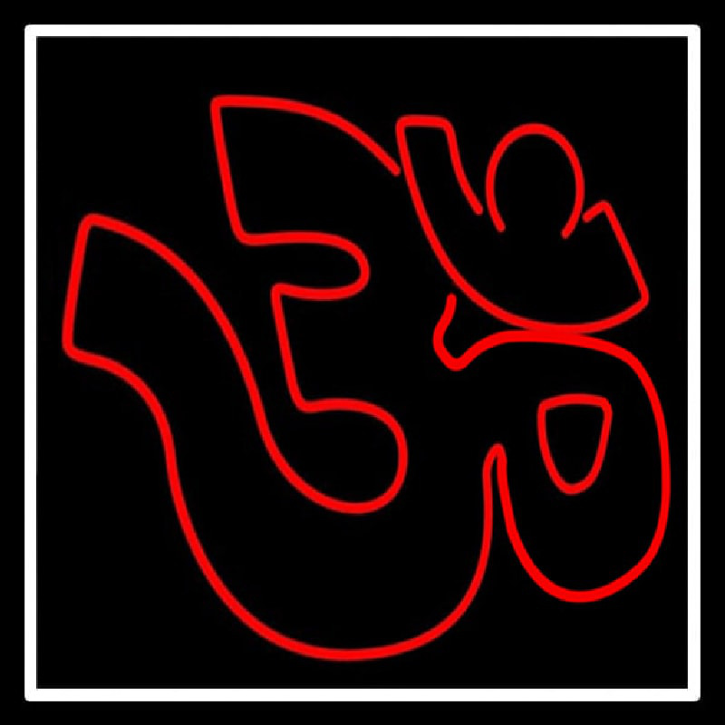 Om With Border Neon Sign