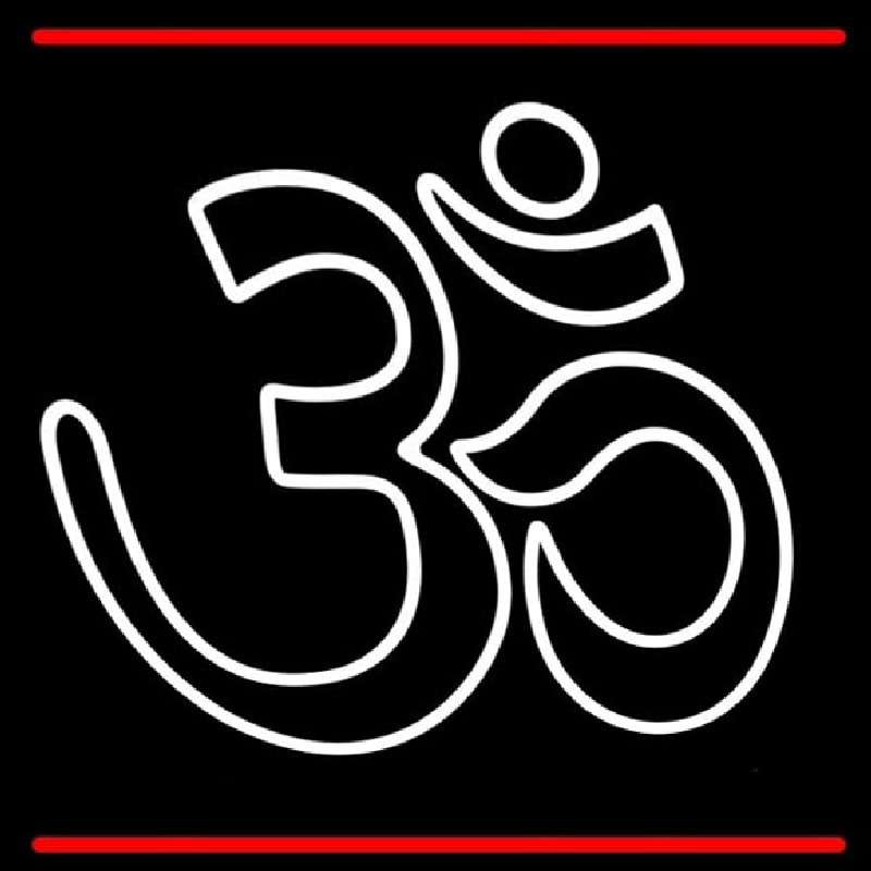 Om With Line Neon Sign