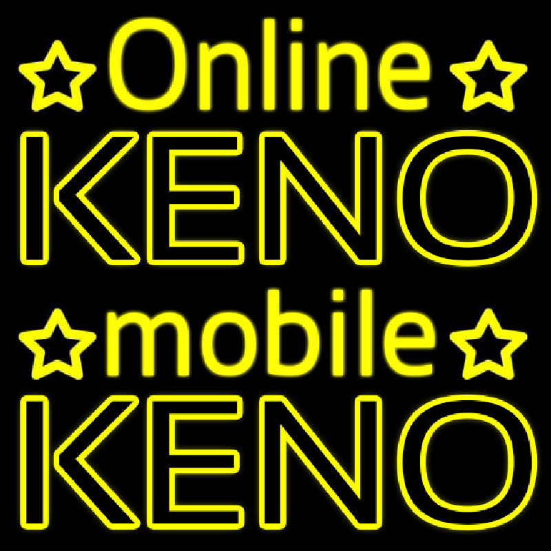 Online Keno Mobile Keno Neon Sign