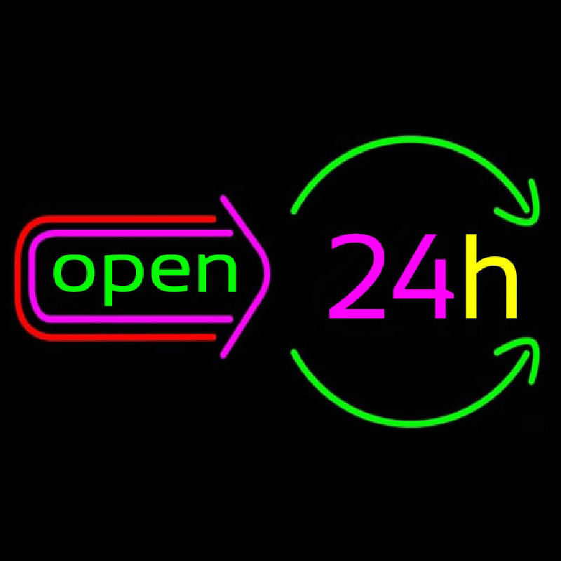 Open 24 Hours Neon Sign