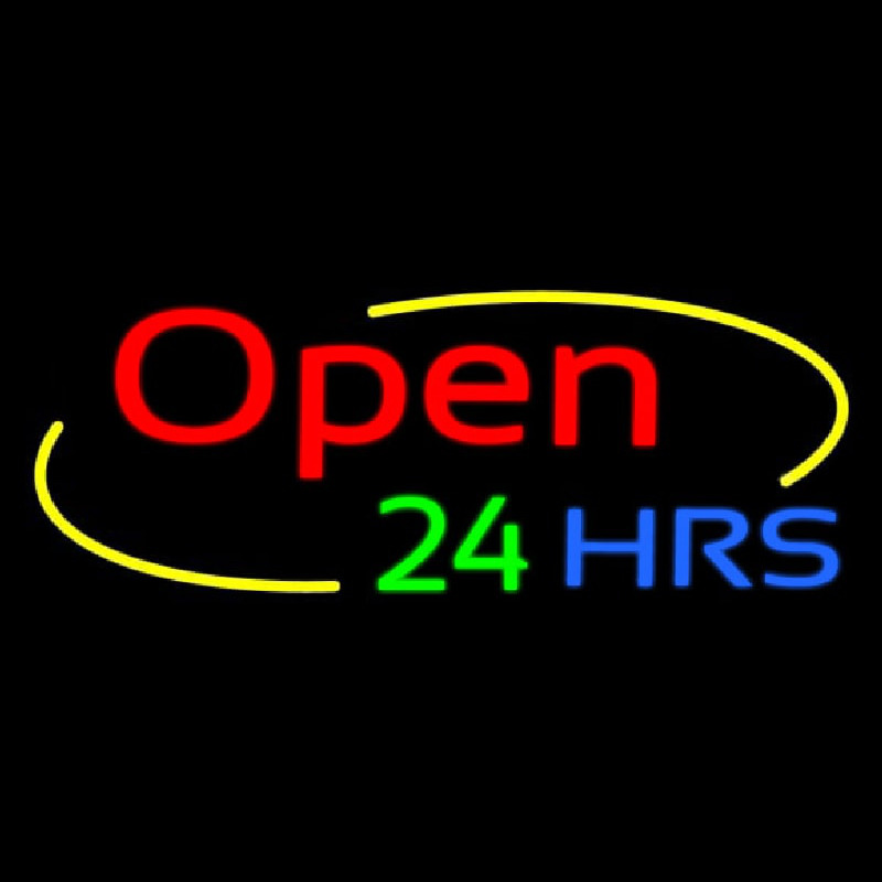 Open 24 Hrs Neon Sign