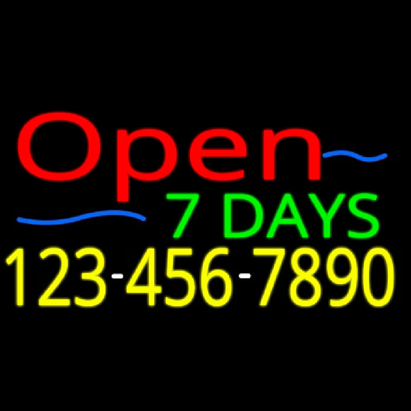 Open 7 Days Neon Sign