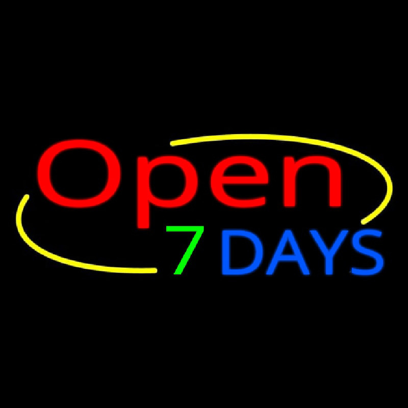 Open 7 Days Neon Sign